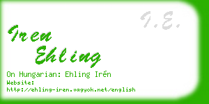 iren ehling business card